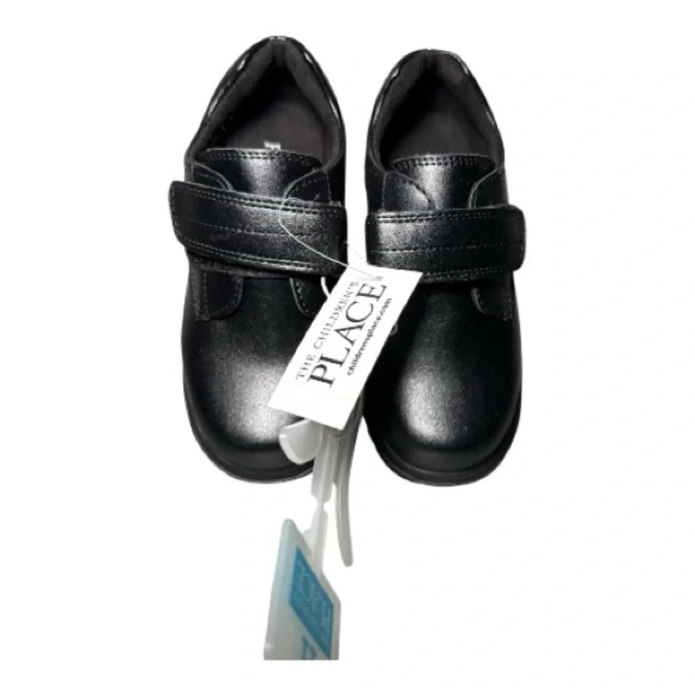NEW! The Children's Place Kids Shiny Black Dress School Shoes Size 11 Toddler